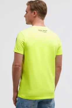 T-Shirt mit auffälligem Logo Print neon lime