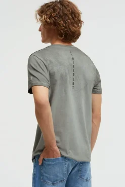 T-Shirt mit Logo Artwork dusty green