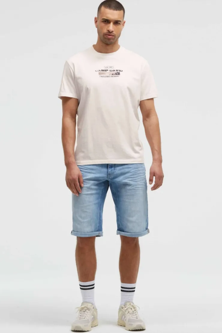T-Shirt mit Photoprint auf dem Rücken ivory