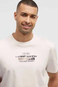 T-Shirt mit Photoprint auf dem Rücken ivory
