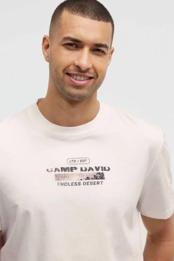 T-Shirt mit Photoprint auf dem Rücken ivory