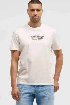 T-Shirt mit Photoprint auf dem Rücken ivory