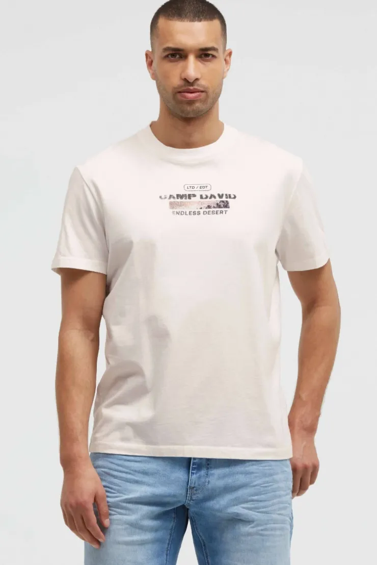 T-Shirt mit Photoprint auf dem Rücken ivory