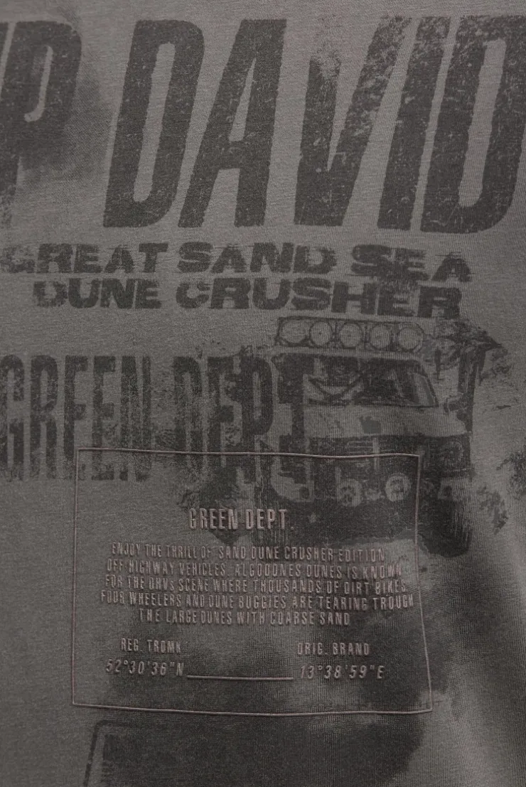 T-Shirt mit Photo- und Rubber-Print dark wood