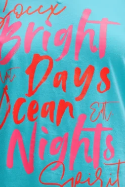 T-Shirt mit V-Ausschnitt und Artwork ocean flash