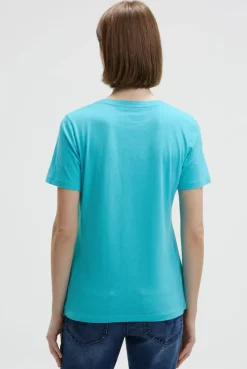 T-Shirt mit V-Ausschnitt und Artwork ocean flash