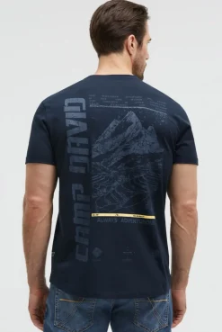 T-Shirt Relaxed Fit mit Backprint faded navy