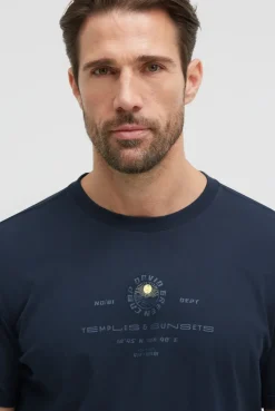 T-Shirt Relaxed Fit mit Backprint faded navy