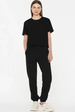 T-Shirt Rundhals, 2er-Pack black / black | XS