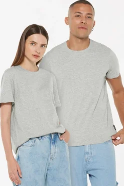 T-Shirt Rundhals, 2er-Pack greymelange / greymelange