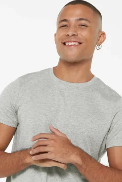 T-Shirt Rundhals, 2er-Pack greymelange / greymelange
