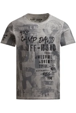 T-Shirt Rundhals mit All Over Print shadow