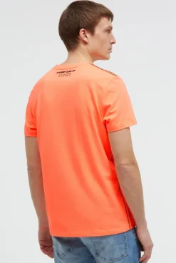 T-Shirt Rundhals mit Artwork neon flame