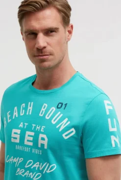 T-Shirt Rundhals mit Artworks island green