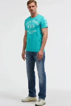 T-Shirt Rundhals mit Artworks island green