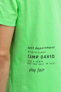 T-Shirt Rundhals mit kleinen Folienprints tech green