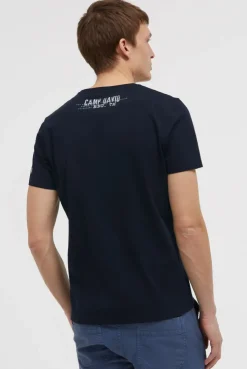 T-Shirt Rundhals mit Logo Prints blue navy