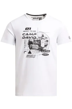 T-Shirt Rundhals mit Photoprint opticwhite