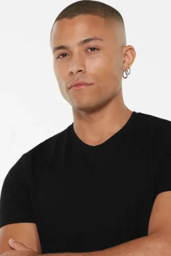 T-Shirt V-Neck, 2er-Pack black / black