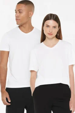 T-Shirt V-Neck, 2er-Pack opticwhite / opticwhite | XS