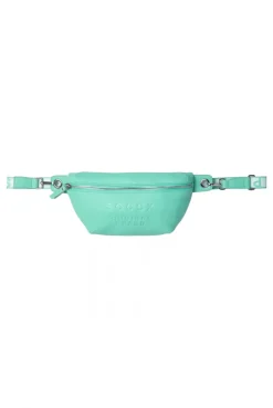 Umhängetasche mit Intarsia-Webriemen misty mint