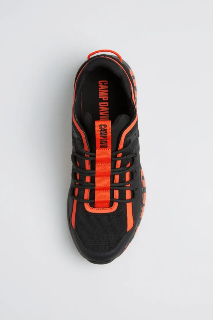 Urban Running Sneaker mit Logo Design neon orange | 44