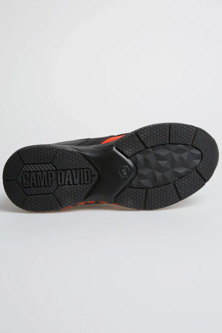 Urban Running Sneaker mit Logo Design neon orange | 44