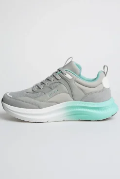 Wedge Sport Sneaker mit Dip-Dye-Sohle gray