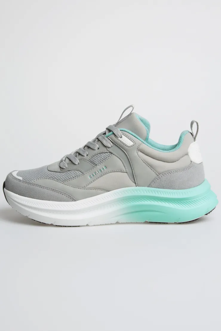 Wedge Sport Sneaker mit Dip-Dye-Sohle gray