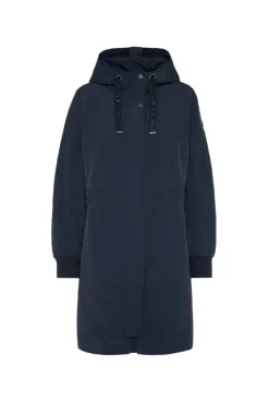 Windparka mit Kapuze und Logo-Details blue navy