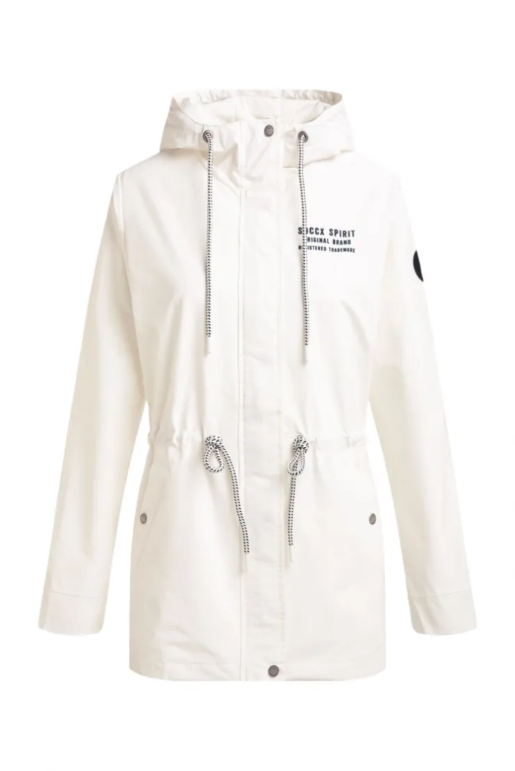 Wind- und Wetterjacke mit Kapuze ivory