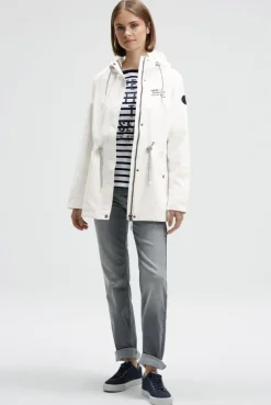 Wind- und Wetterjacke mit Kapuze ivory