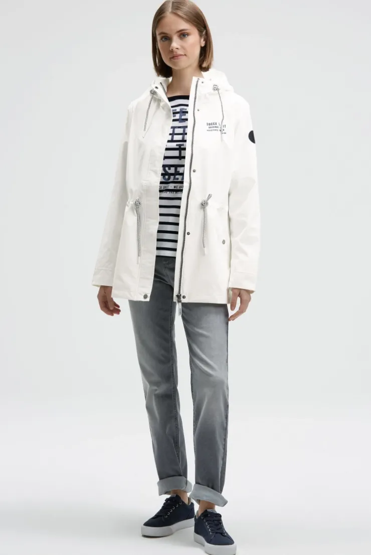 Wind- und Wetterjacke mit Kapuze ivory