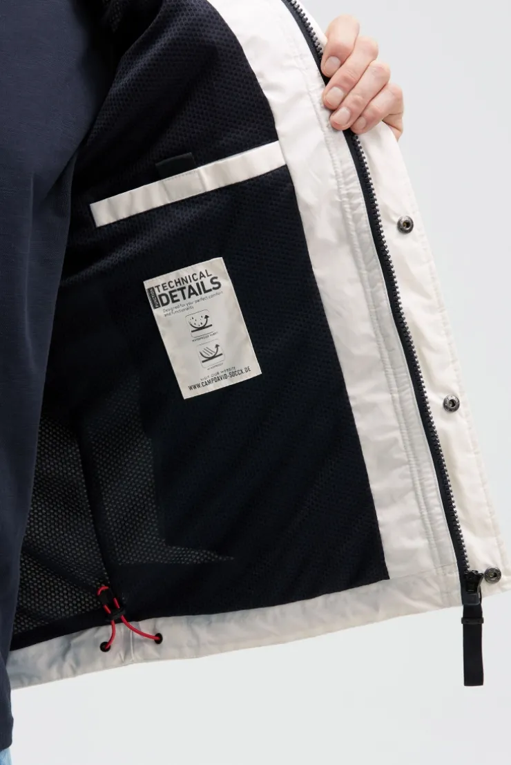 Wind- und Wetterjacke mit Kapuze ivory