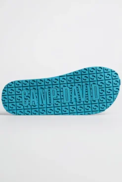 Zehensandale mit Surf Print aqua