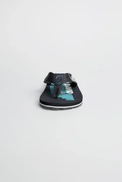 Zehensandale mit Surf Print blue navy