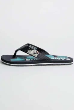 Zehensandale mit Surf Print blue navy