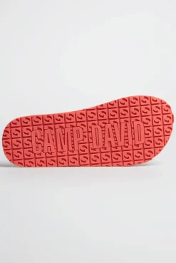 Zehensandale mit Surf Print neon flame